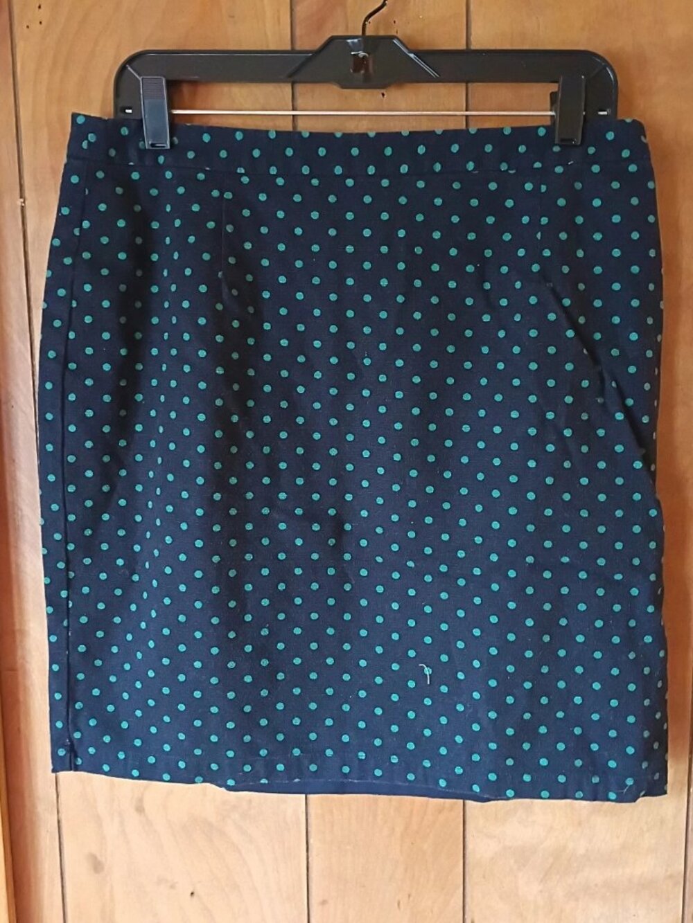 Gap Womens Size 10 Stretch Cotton Spandex Side Zip Polka Dot Skirt